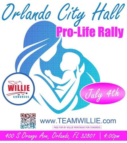Orlando, Florida - July 4, 2020 - Pro Life Rally
