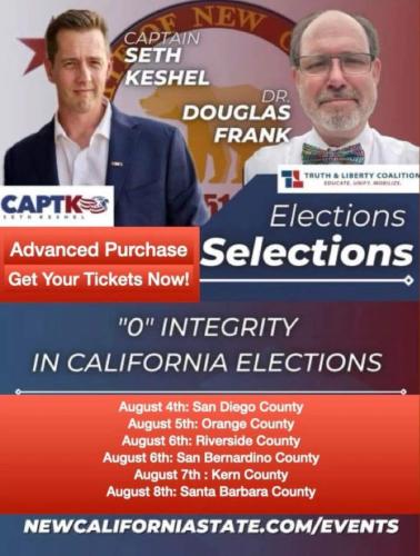California - Various Locations - August 2022 - Elections Selections Zero Integrity in California Elections
