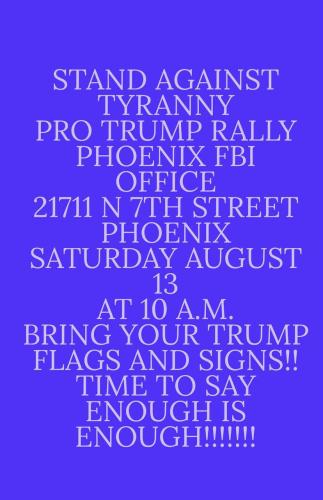 Phoenix, Arizona - Aug 13, 2022 - Rally