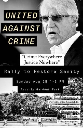 Beverly Hills, California - Aug 28, 2022 - United Against Crime Rally