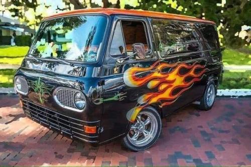 van flames