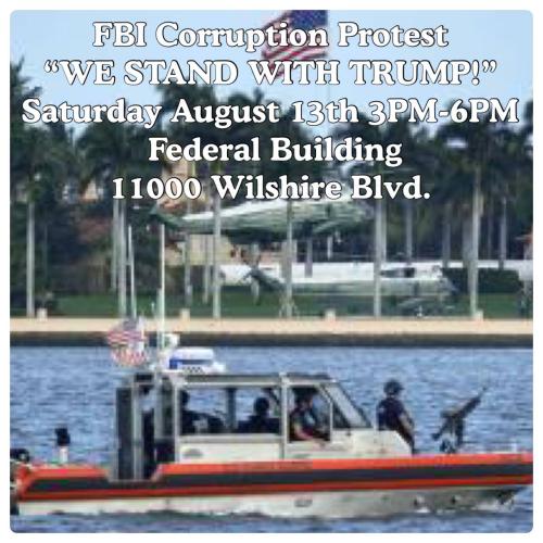 Los Angeles, California - Aug 13, 2022 - Protest at Federal Building