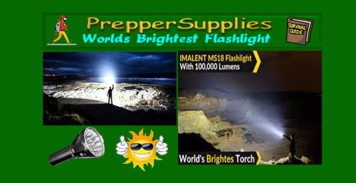 ! PreppersSupplies - Worlds Brightest Flashlight