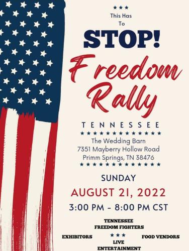 Primm Springs, Tennessee - Aug 21, 2022 - Freedom Rally
