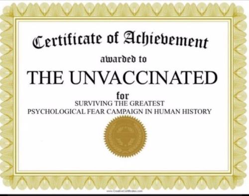 Unvaccinated Award 1