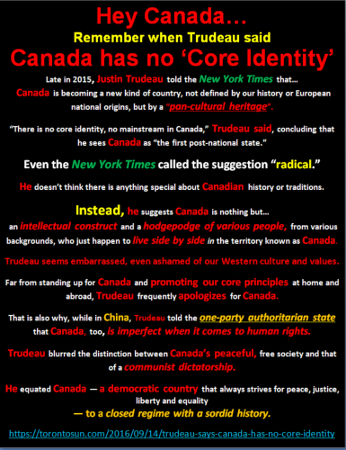 Canada has no core identity
