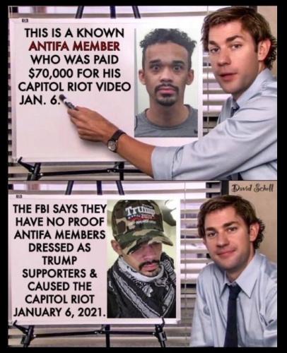 no proof that Antifa was disguised at capitol