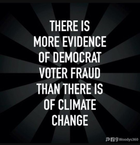 THERE IS MORE EVIDENCE OF DEMOCRAT VOTER FRAUD THAN THERE IS OF CLIMATE CHANGE
