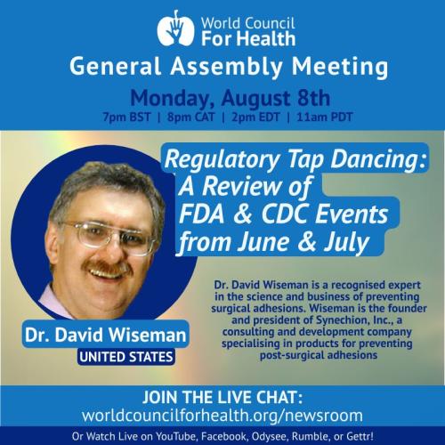 Online Event - Aug 8, 2022 - World Council for Health - Regulatory Tap Dancing