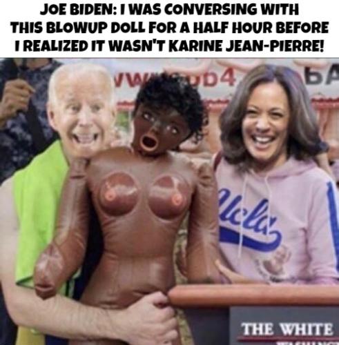 Biden press secretary blowup doll