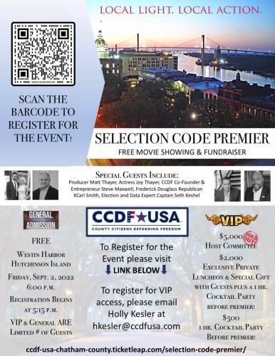 Chatham County, Georgia - Sep 2, 2022 - Selection Code