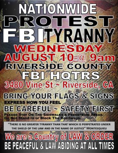 Riverside, California - Aug 10, 2022 - Protest