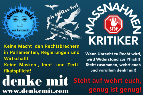 Fahne Denke mit 6000x3500