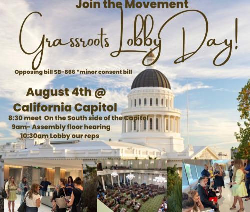 Sacramento, California - Aug 4, 2022 - Grassroots Lobby Day Against SB 866