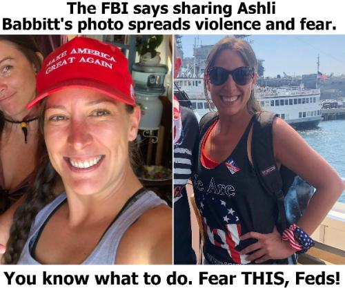 FBI says sharing Ashli Babbitt's photo spreads violence and fear 599px