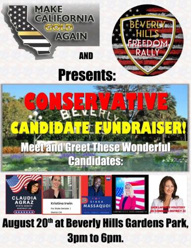 Beverly Hills, California - Aug 20, 2022 - Conservative Candidate Fundraiser