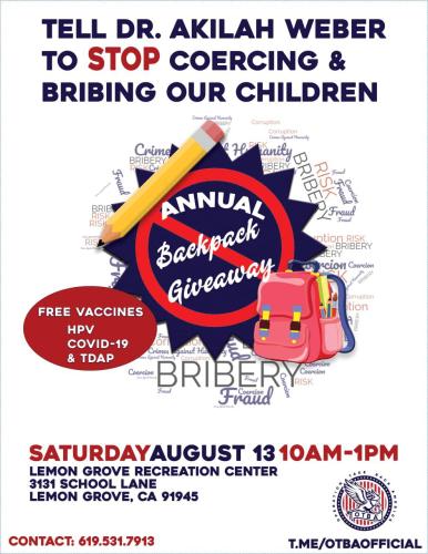 Lemon Grove, California - Aug 13, 2022 - Rally