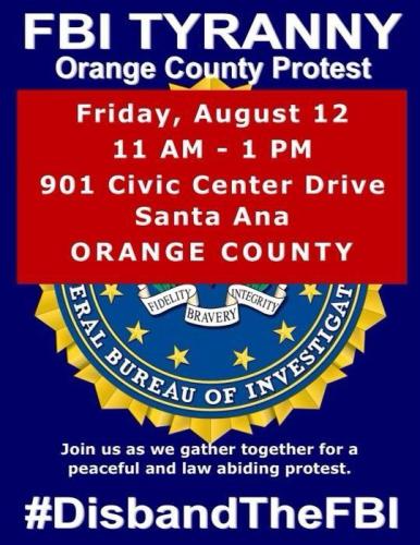 Santa Ana, California - Aug 12, 2022 - Protest