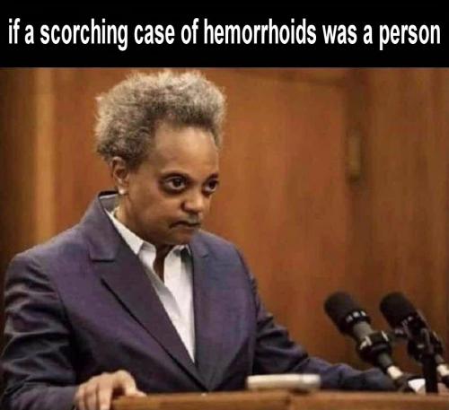 if a scorching case of hemorrhoids had a face