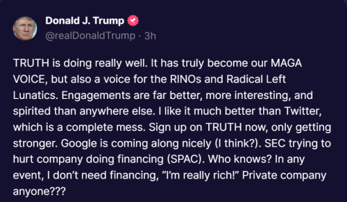Trump Truth Social 1
