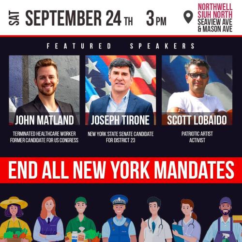 New York - Sep 24, 2022 - End All New York Mandates