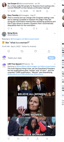 @joncoopertweets dem pervert whining about scotus abortion what is woman @gloriarems @timowagary gary timothy Screen Shot 2022-09-08 at 2.19.28 PM