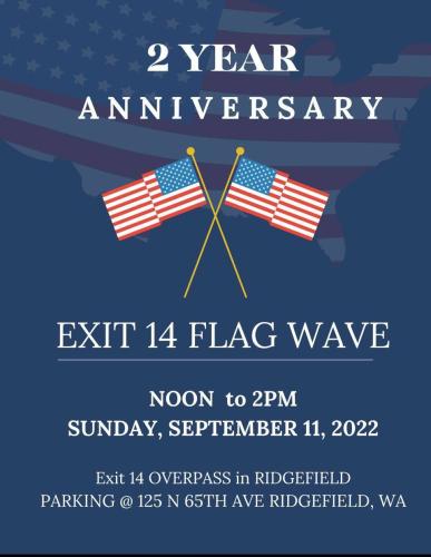 Ridgefield, Washington - Sep 11, 2022 - Flag Wave