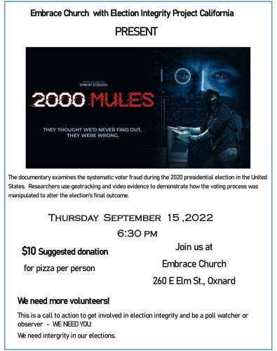 Oxnard, California - Sep 15, 2022 - 2000 Mules