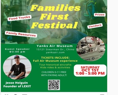 Chino, California - Oct 1, 2022 - Families First Festival