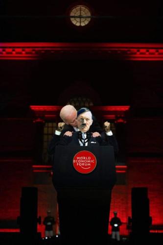 Pedophile joe mimicking hitler