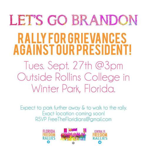 Winter Park, Florida - Sep 27, 2022 Rally for Grievances Against Our President