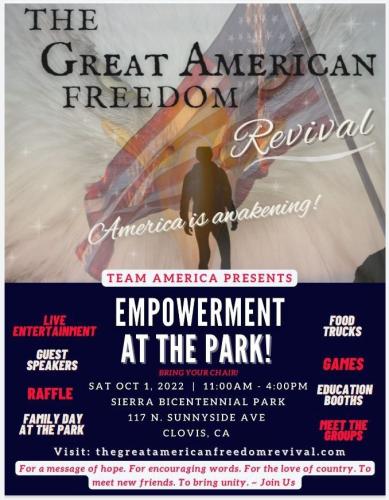Clovis, California - Oct 1, 2022 - Empowerment at the Park
