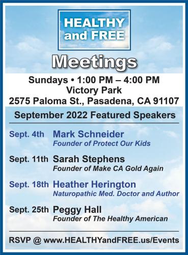 Pasadena, California - Sep 11, 2022 - Healthy and Free Picnic Meeting