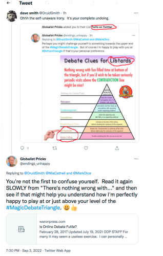 @DruidSmith magic triangle believes he found irony