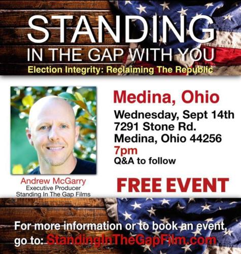 Medina, Ohio - Sep 14, 2022 - Standing in the Gap - Election Integrity