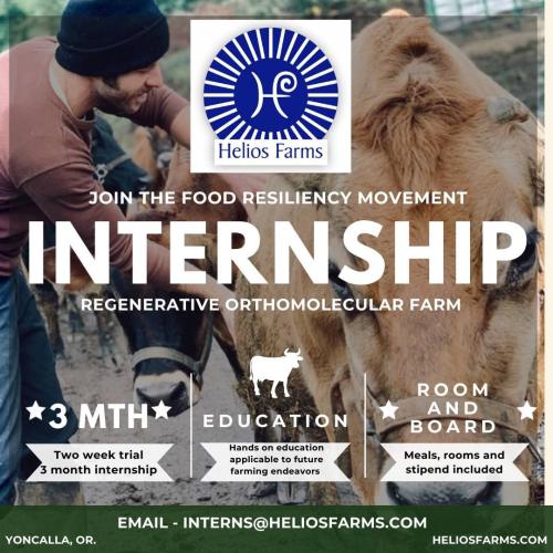 Yoncalla, Oregon - Helios Farm Intern Opportunity