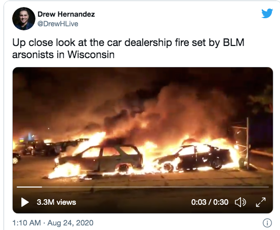 wisconsin kyle rittenhouse arson dealersihp blm burn loot murder