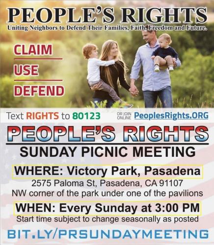 Pasadena, California - Oct 2, 2022 - Freedom Rights Picnic