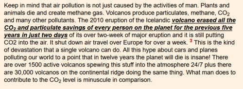ANTHROPOGENIC WARMING, POLLUTION, CLIMATE IMPACT IS NOTHING COMPARED TO VOLCANOES