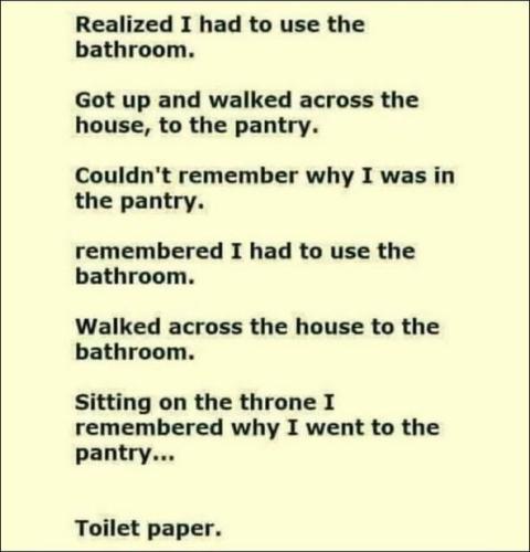 realized i had to use the bathroom