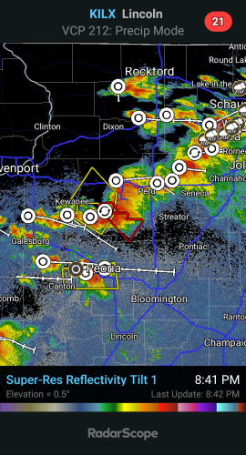 KILX - Super-Res Reflectivity Tilt 1, 8_41 PM