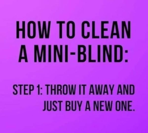 how to clean a mini blind