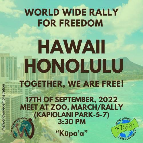 Honolulu, Hawaii - Sep 17, 2022 - Rally for Freedom