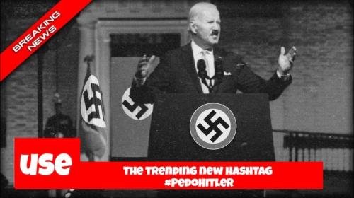 Use the trending new hashtag PedoHitler 888px