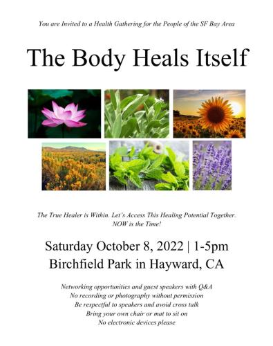 Hayward, California - Oct 8, 2022 - The Body Heals Itself