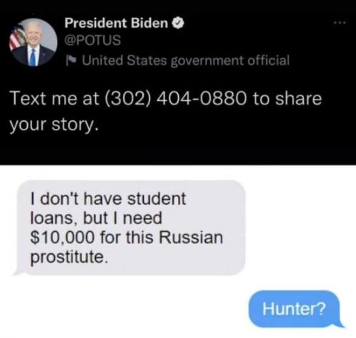 Hunter texts his Dad