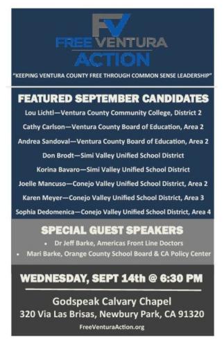 Newbury Park, California - Sep 14, 2022 - Free Ventura Action