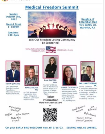 Warwick, Rhode Island - Oct 2, 2022 - Medical Freedom Summit