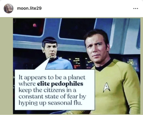 star trek hype up seasonal flu covid covidity pedo elite dem pervs kirk spock