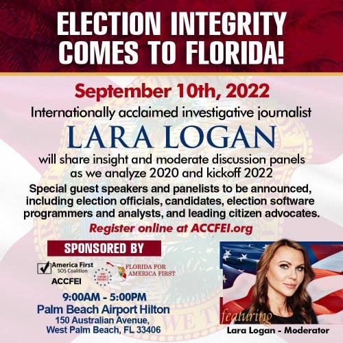 West Palm Beach, Florida - Sep 10, 2022 - Election Integrity Comes to Florida